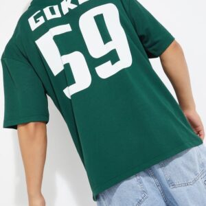 urb n men goku print oversized t shirt